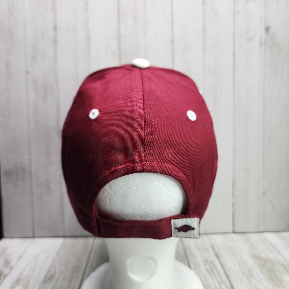 University Of Arkansas Razorbacks Baseball Cap Hat Red Captivating Headgear - Picture 3 of 7